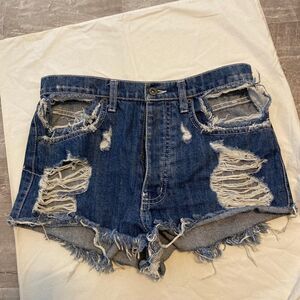 Carmar Denim Distressed Mini Jean shorts Size 27